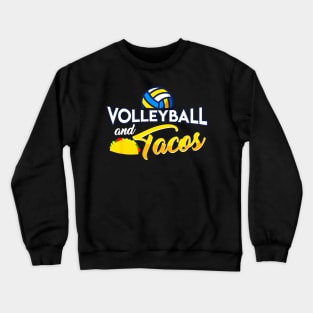 Volleyball and Taco Food Sport Crewneck Sweatshirt